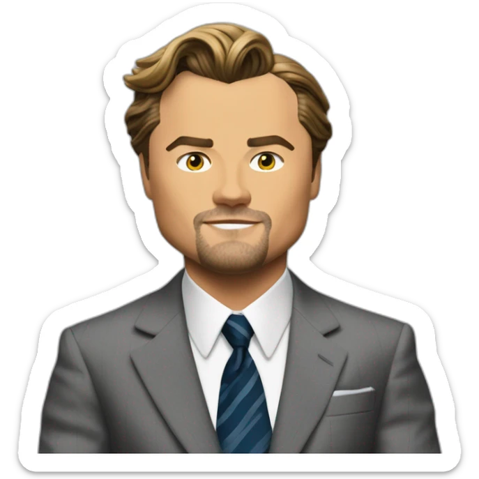 Leonardo DiCaprio in 'The Wolf of Wall Street' during the 'Sell Me This Pen' scene sticker