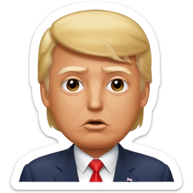 Trump  qui dit des gros mots dans une bulle et qui dit tg  sticker