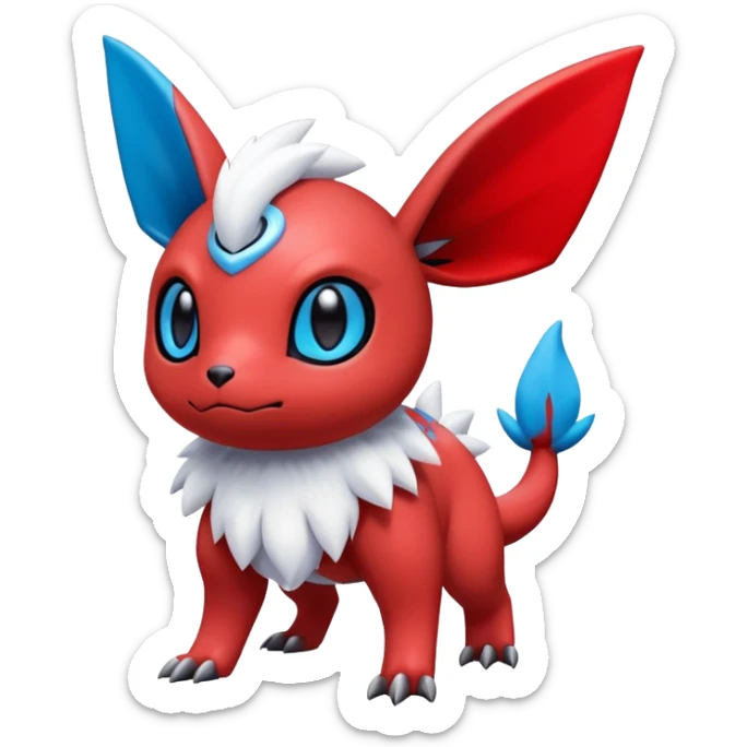  Cute Guilmon-Latias-Umbreon-Fakémon-hybrid-creature (full body)  sticker