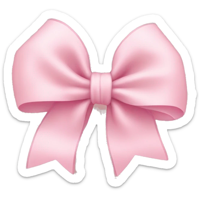 light pink bow on light pink bow sticker