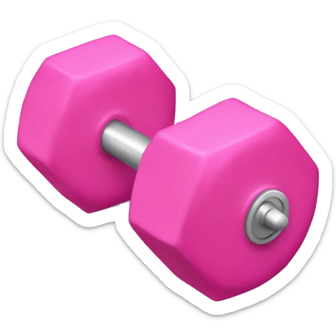 Pink big dumbell sticker