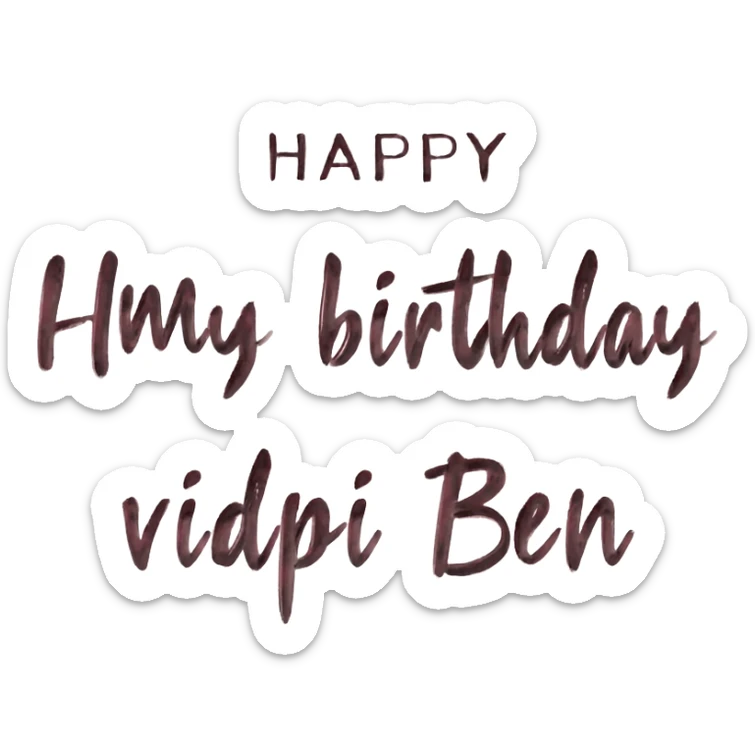 Happy birthday vidhi Ben sticker
