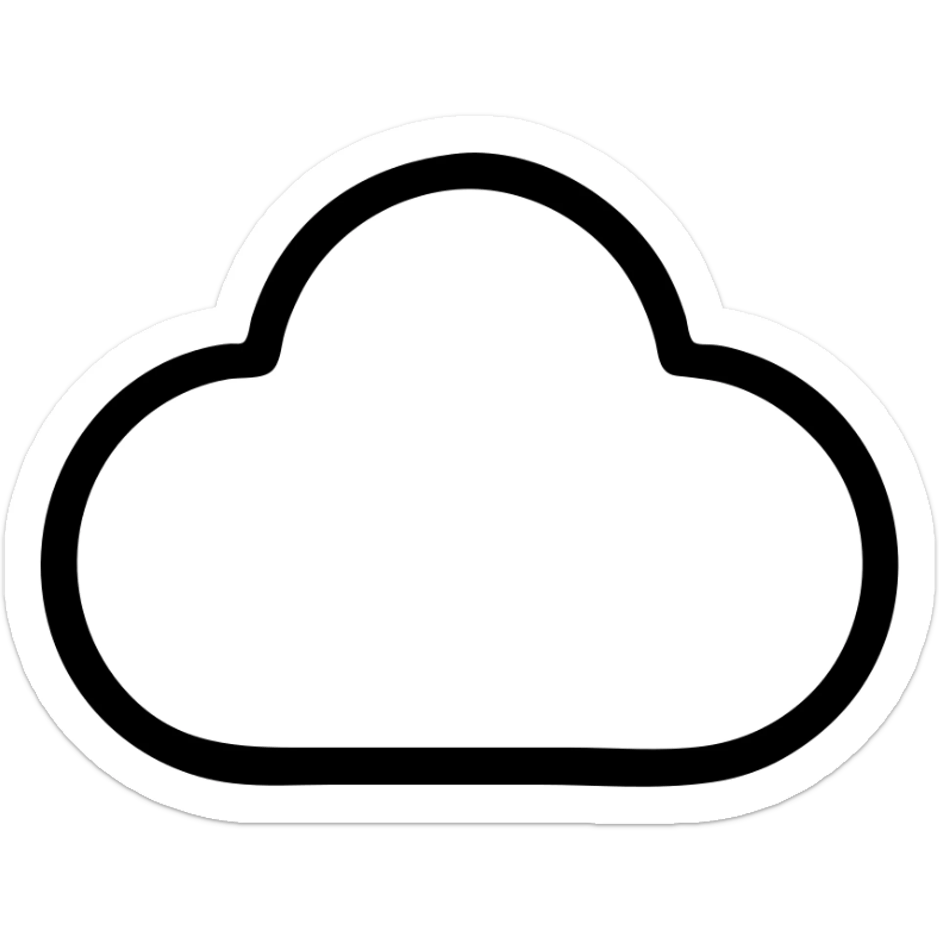 облако 4 выступами sticker