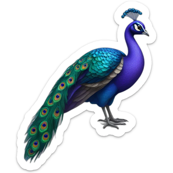 Violet-peacock sticker