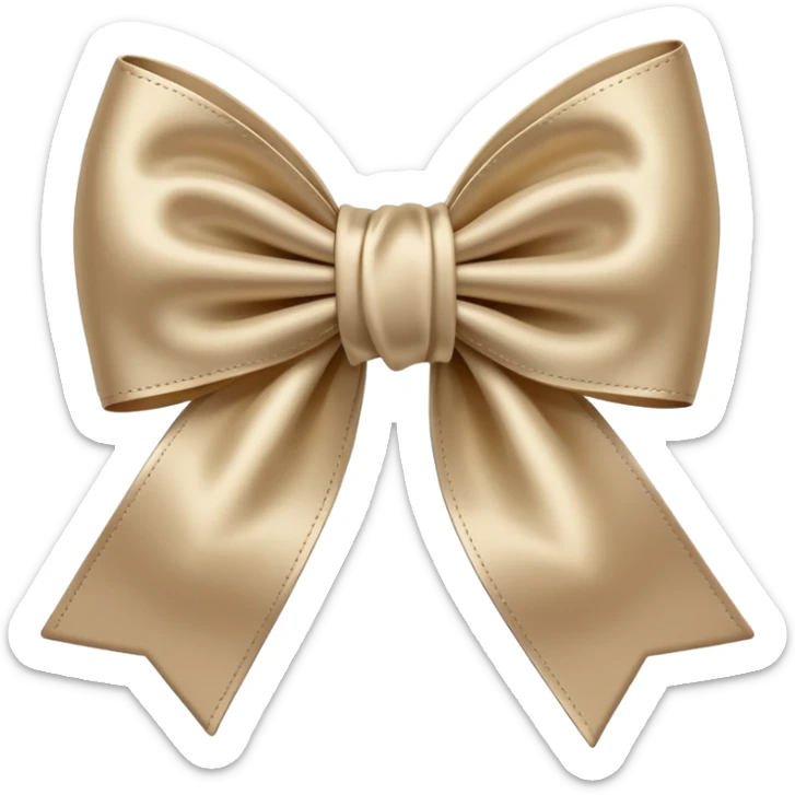 Beige bow sticker