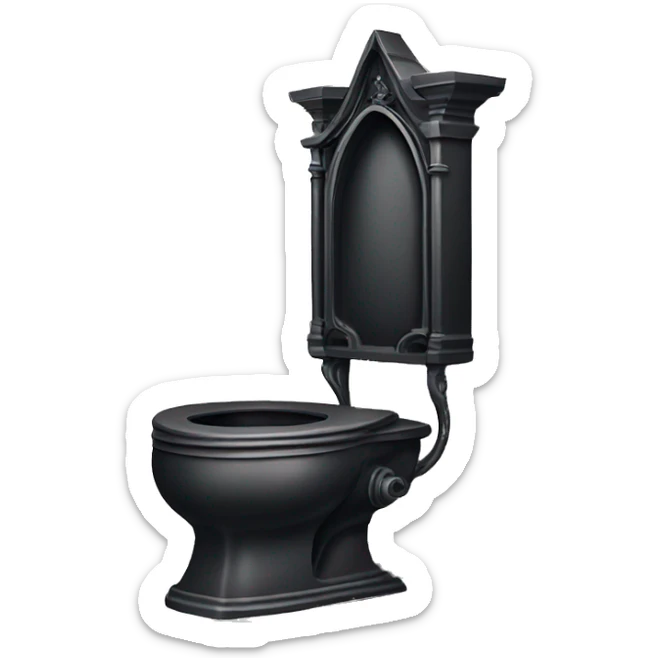 gothic style toilet  sticker