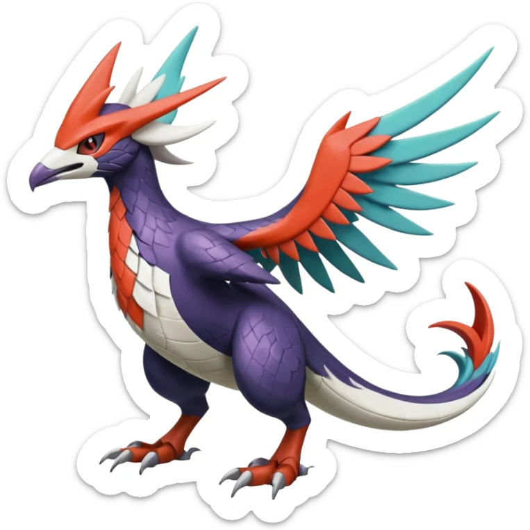  Nargacuga-Latias-Noivern-Silvally-Pokémon-Fakémon-fusion (full body) sticker
