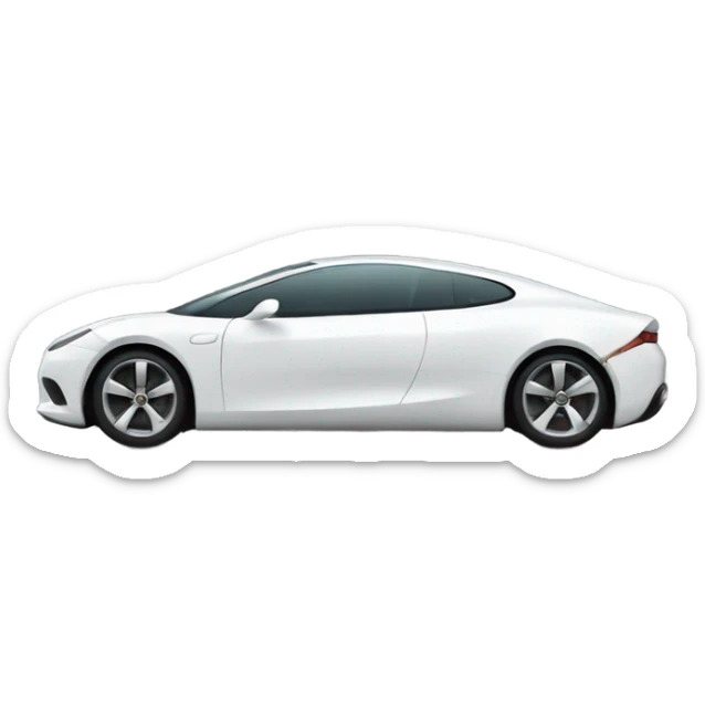 White car sticker
