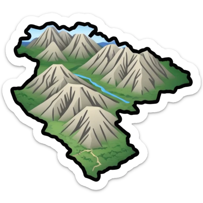 Outline of the country of Haiti sticker