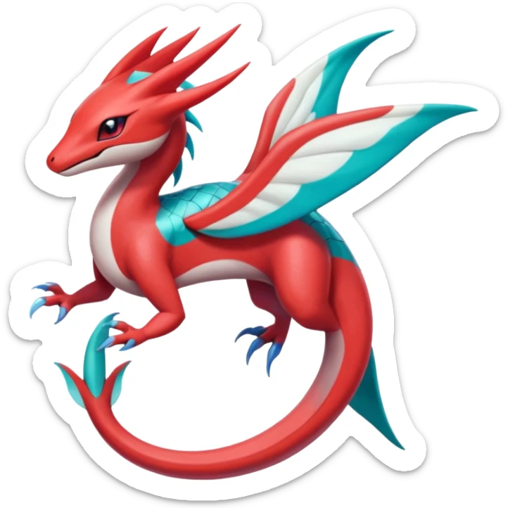 Meloetta-Inteleon-Heliolisk-Heliopotile-Salamence-Salandit-Latias-Fakémon-creature-hybrid sticker