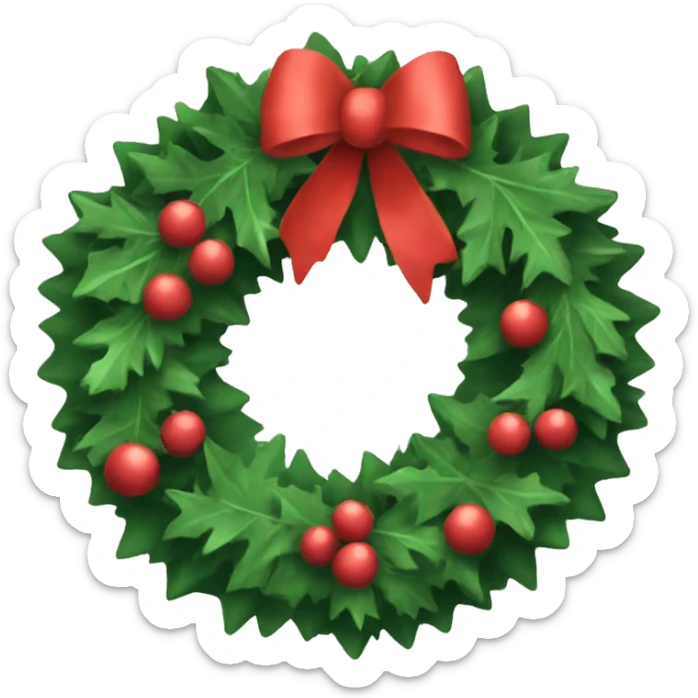 Christmas wreath sticker