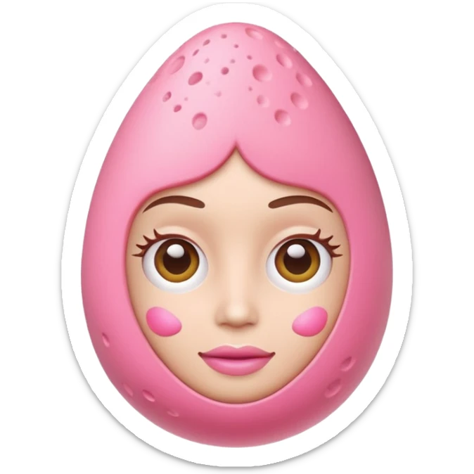 beauty blender, Learn the style of Apple’s iOS system emojis and convert the entire object from the photo into a 3D avatar in that style. Imitate the shape, colors, textures, and characteristic details of the object.  sticker