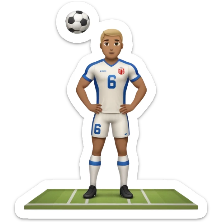 A football player with number 66, stand near a corner kick sticker