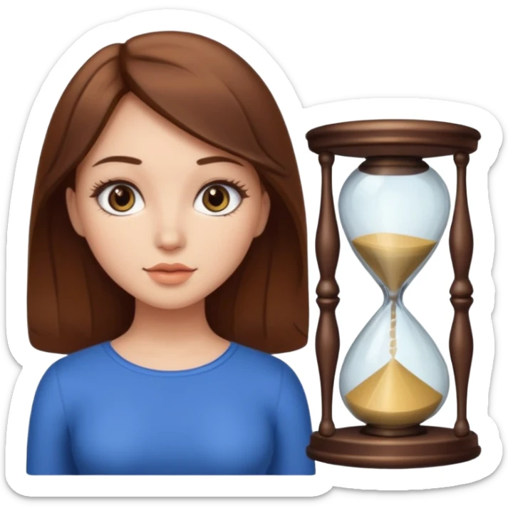 Girl with brown hair an hourglass figure and long lashes sticker