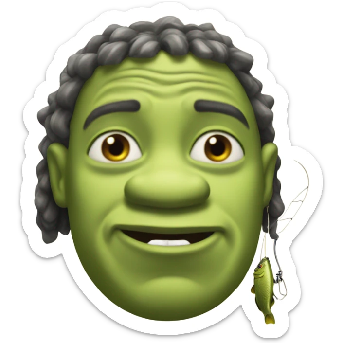 Fishing Shrek sticker