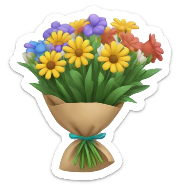 Giving flowers sticker