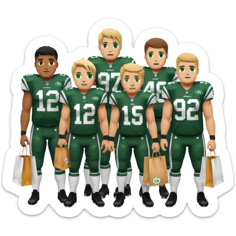 New York Jets being cry babies with tears with paper bags sticker