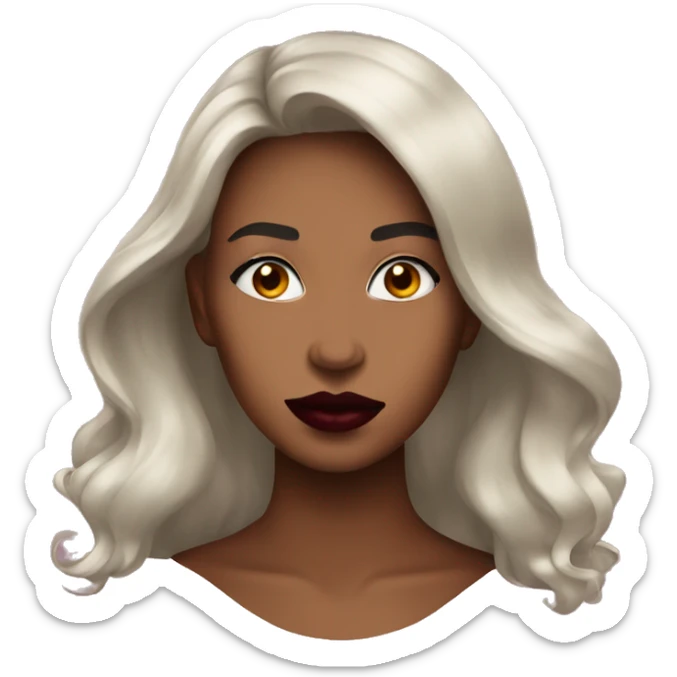 Burgundy lips sticker