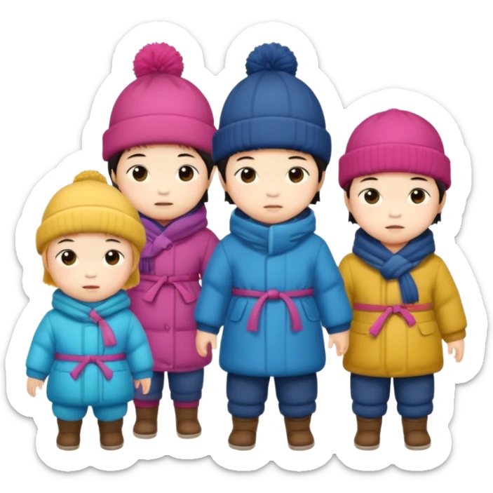 japanese toddlers 
"“Winter Health for Kids: The Role of Vitamin D and Sunlight”
→ Educational and visual – highlight GoCLN Kids line." sticker