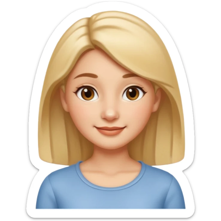 A 3D cartoon woman’s face close-up showing a small shiny nose pin, soft skin tone, gentle smile, smooth lighting, realistic Memoji-style. sticker