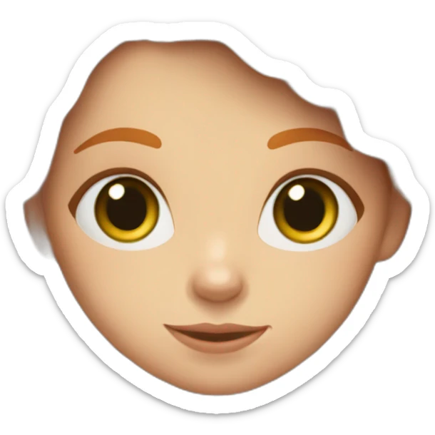 ginger girl with slightly wavy hair, green eyes, holding a cat with one hand and a coffee with the other hand sticker