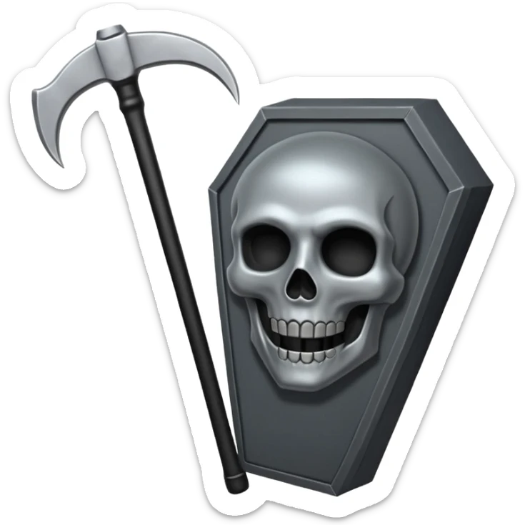Give me the emoji reguler of the scythe i want it to have same textures as this 😁⚰️ sticker