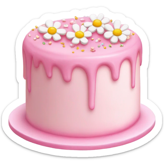 pink cake  sticker
