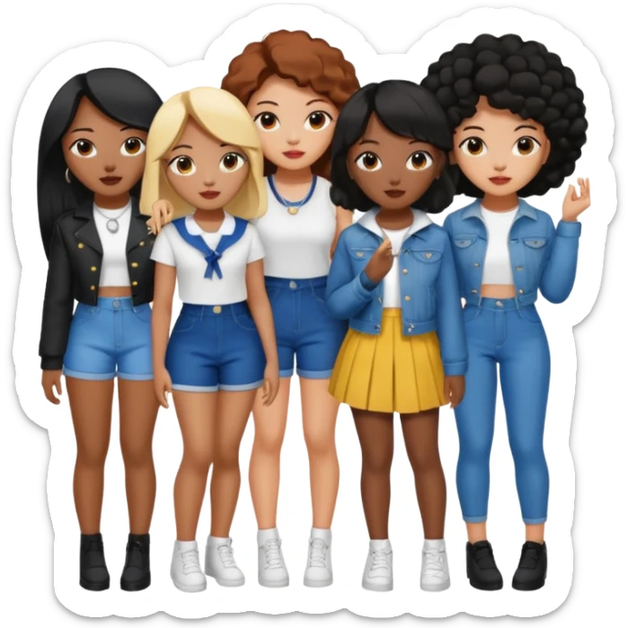 Katseye music group 6 members all girl 2 black girl 1 korean sticker