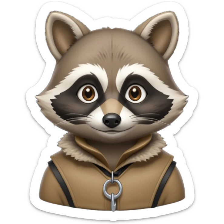 burglar raccoon portrait, head and shoulders only, key hanging on collar, stealthy look, nighttime thief vibe, 3D cartoon, mobile game icon style, clean background, no text, no watermark
 sticker