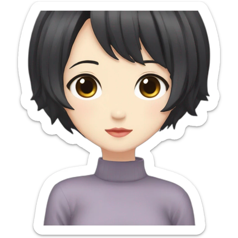 Ayame Kato（Girl・Short Hair・Black Hair） sticker