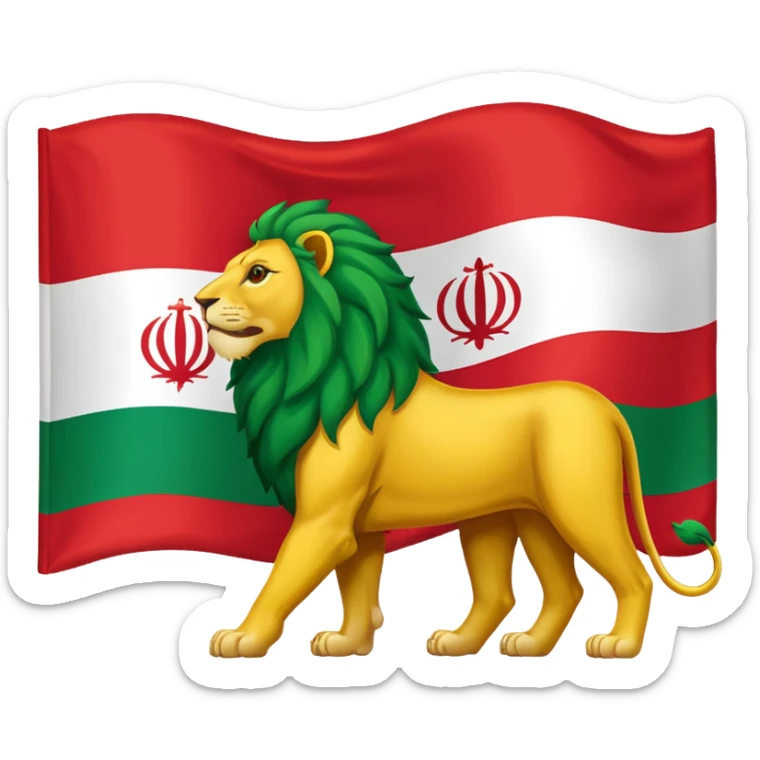 Iran lion sun flag emoji sticker