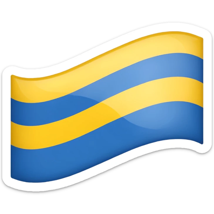 Uma bandeira de país tipo da Ucrânia mais em vez da cor azul vc coloca a cor preta onde fica o azul preto sem a cor azul na bandeira sticker