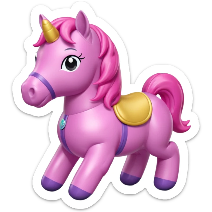 my little pony inflatable vinyl chubby horse toy figurine  sticker