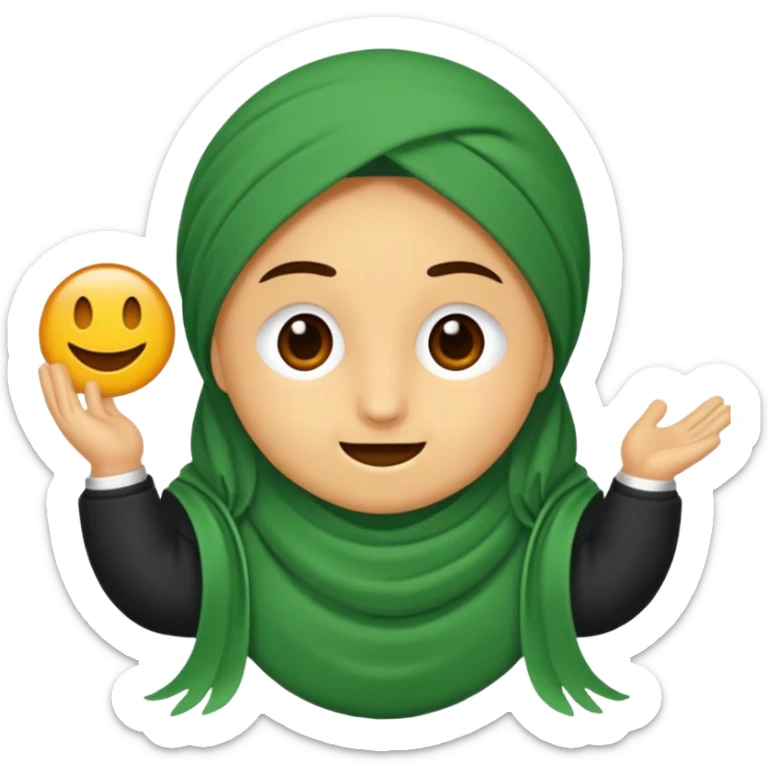 Kahkaha atan ve kocaman ağzı olan yeşil bir uzaylı kafası sticker