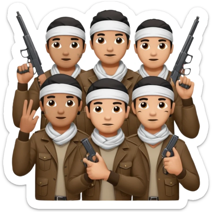 Norteño gang with 14, hand gang signs and guns sticker