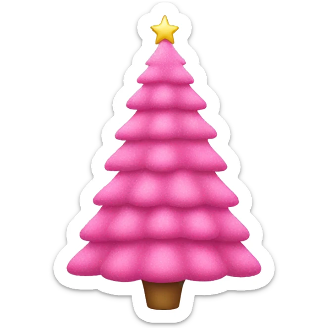 Pink Christmas tree sticker