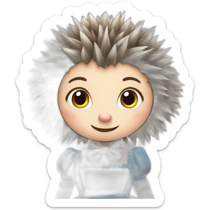 Hedgehog wearing dress of Alice from Alice in Wonderland sticker