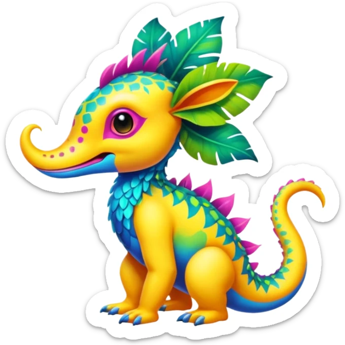 Colorful Exotic Pokémon-Animal-Digimon-Monster-Beast-Fakémon-hybrid-creature (full body) sticker