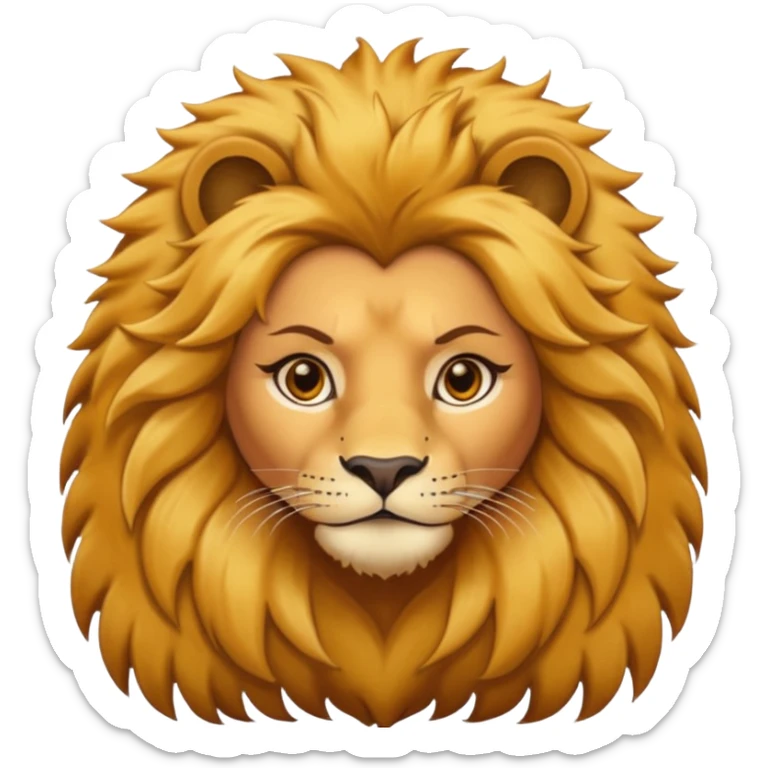 High resolution of a women lion sticker