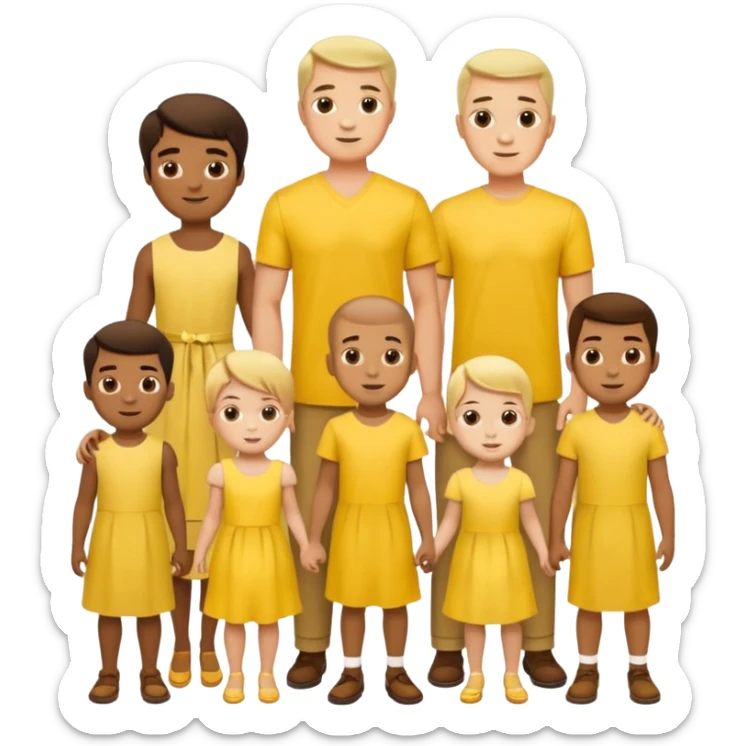 football team only mens  kids in yellow dress sticker