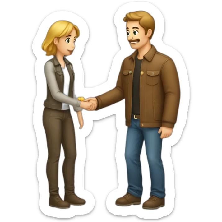 Homme qui passe un bague à une femme sticker