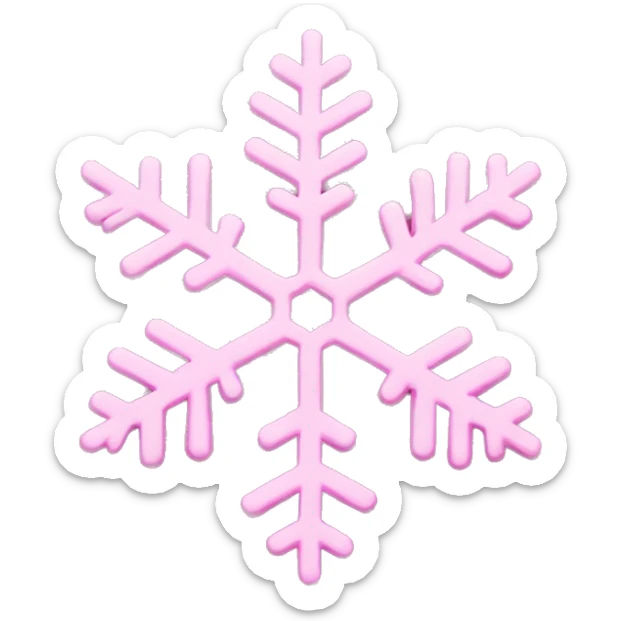 Pink snowflake sticker