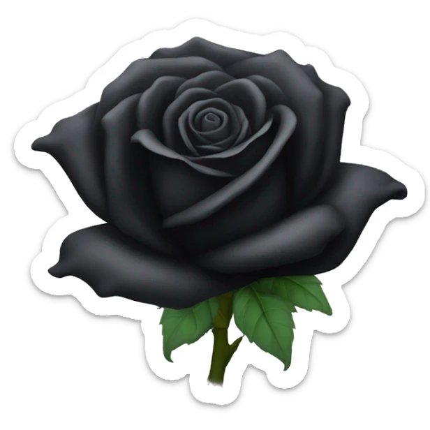 Black rose sticker