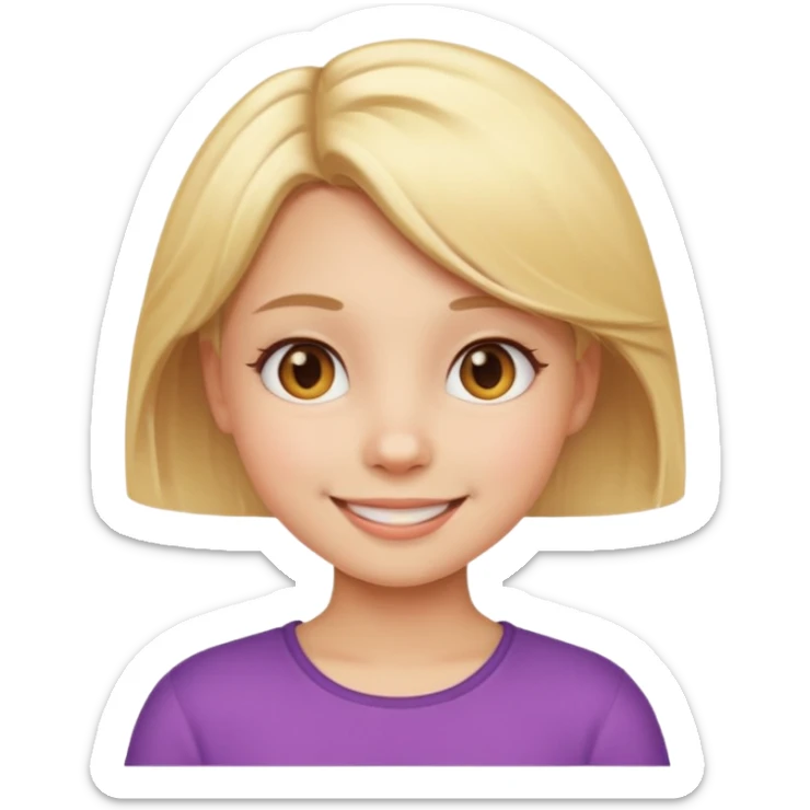 A baddie girl giving cute vibes but don't make it look like more of a human emoji more of a emoji sticker