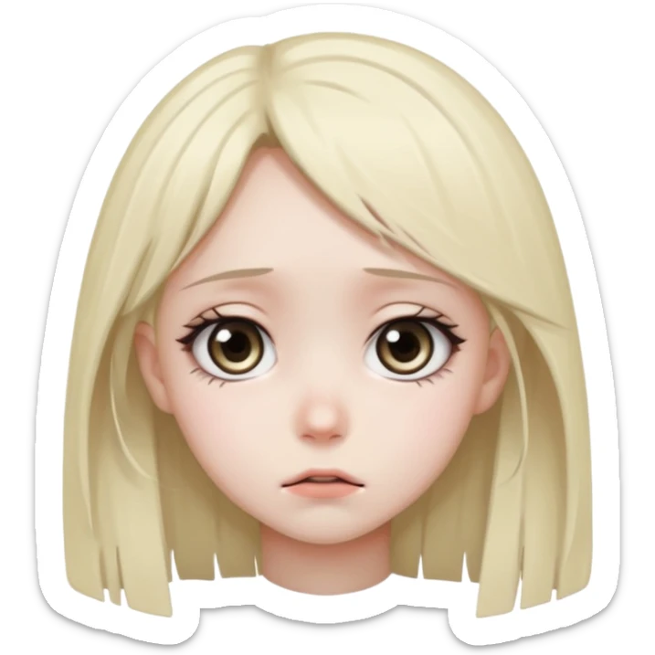 Sad anime girl sticker