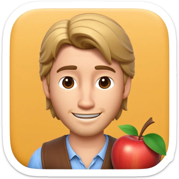 Crie um emoji 3D estilo Apple inspirado no personagem Flynn Rider (José) de Enrolados: pele clara, cabelo castanho, sorriso charmoso, sobrancelha arqueada, expressão confiante e divertida sticker