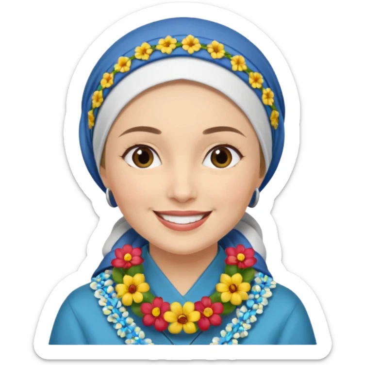 generate an apple style emoji with a woman granny counting money specifically romaanian lei sticker