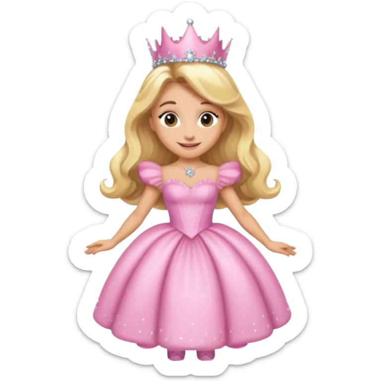an emoji of ariana grande in her character of glinda in the movie wicked sticker