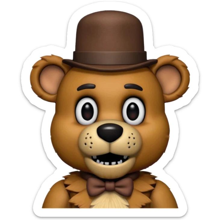 Freddy Fazbear (small hat) from Five Nights At Freddy's Movie sticker