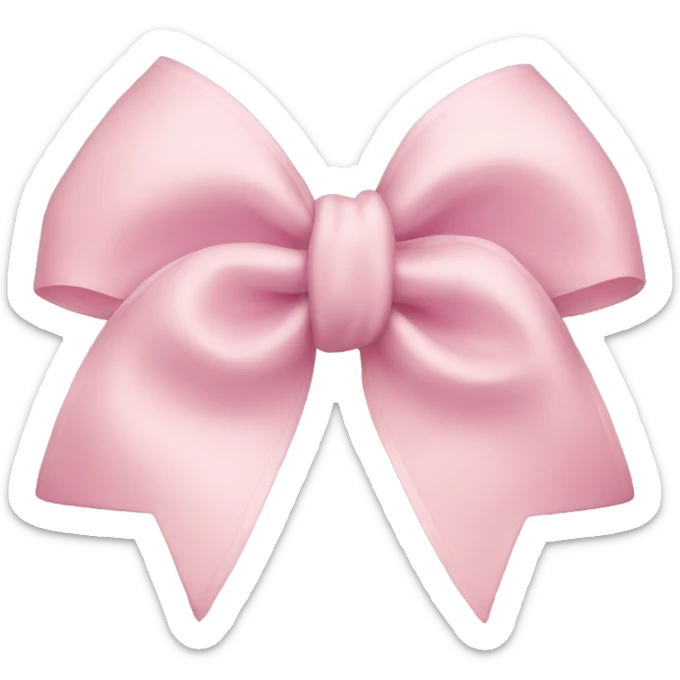 light pink bow sticker